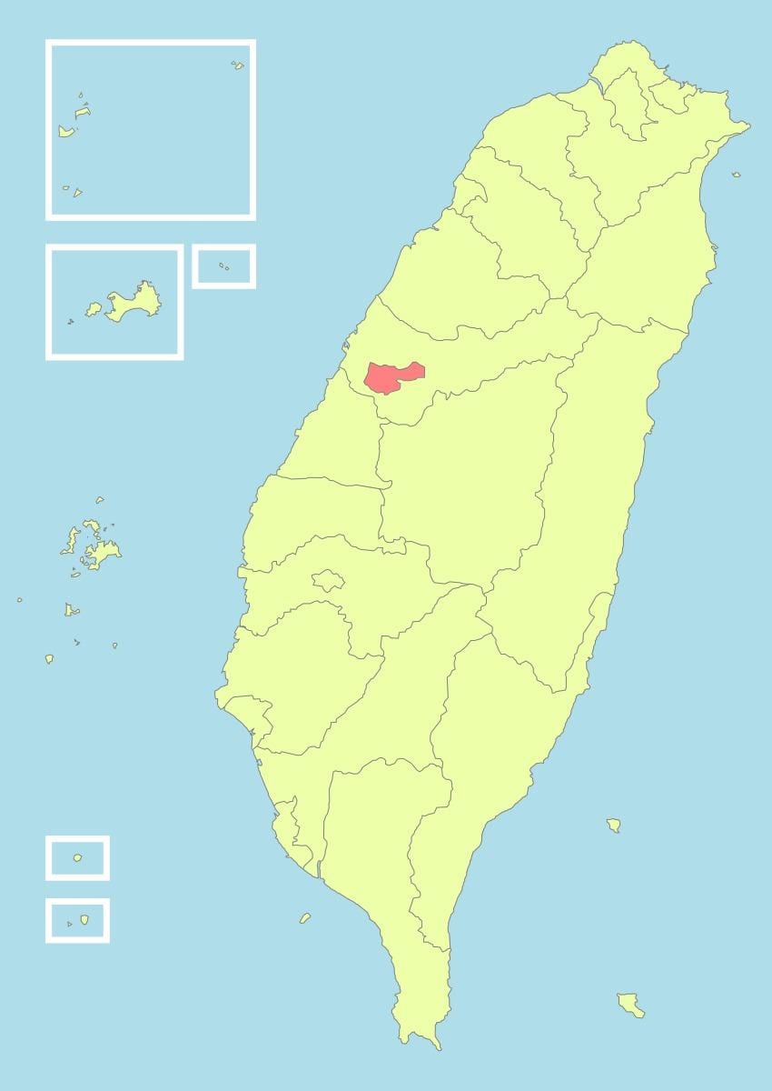 Kort over taichung, Taiwan