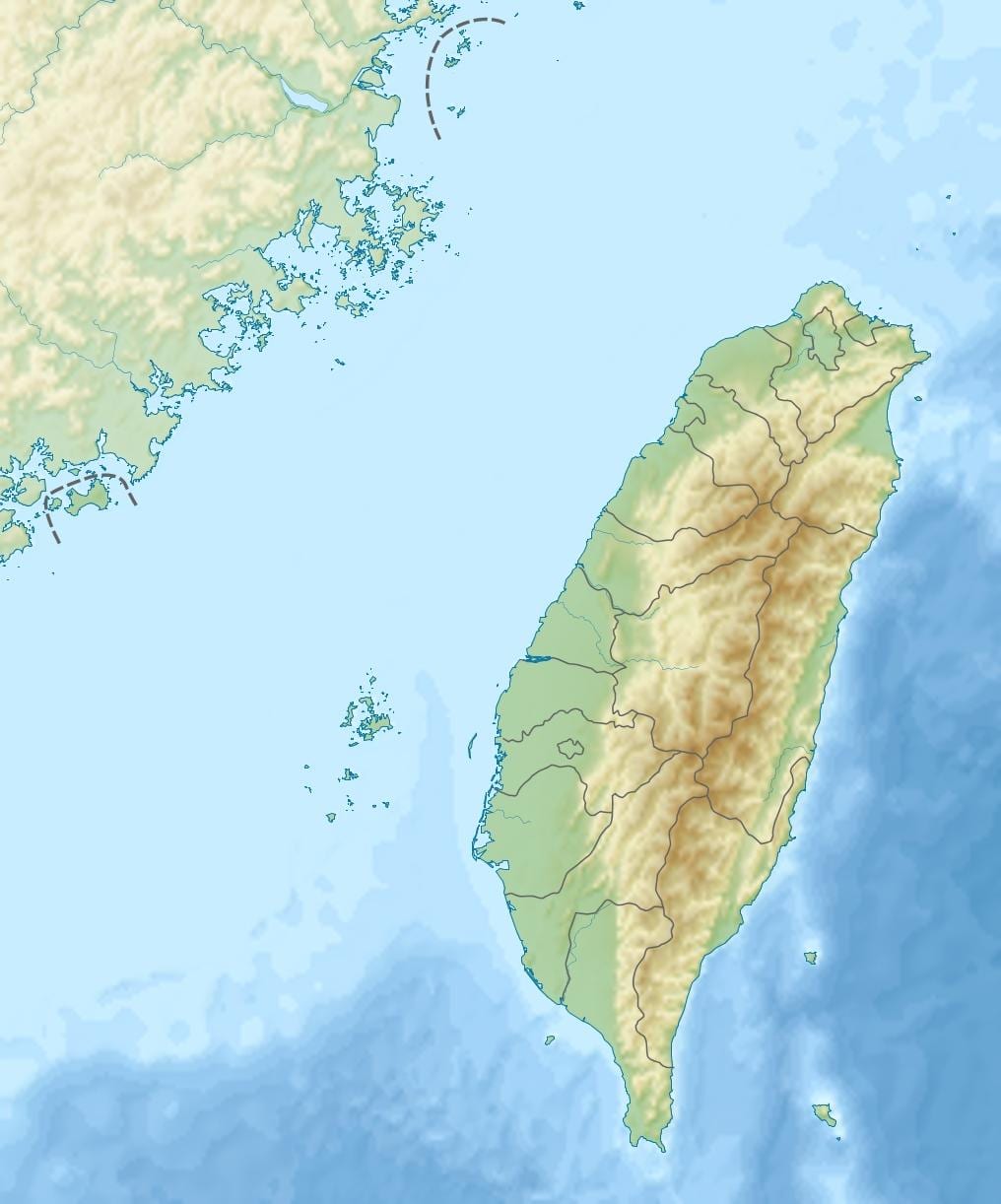 Kort over Taiwan højde