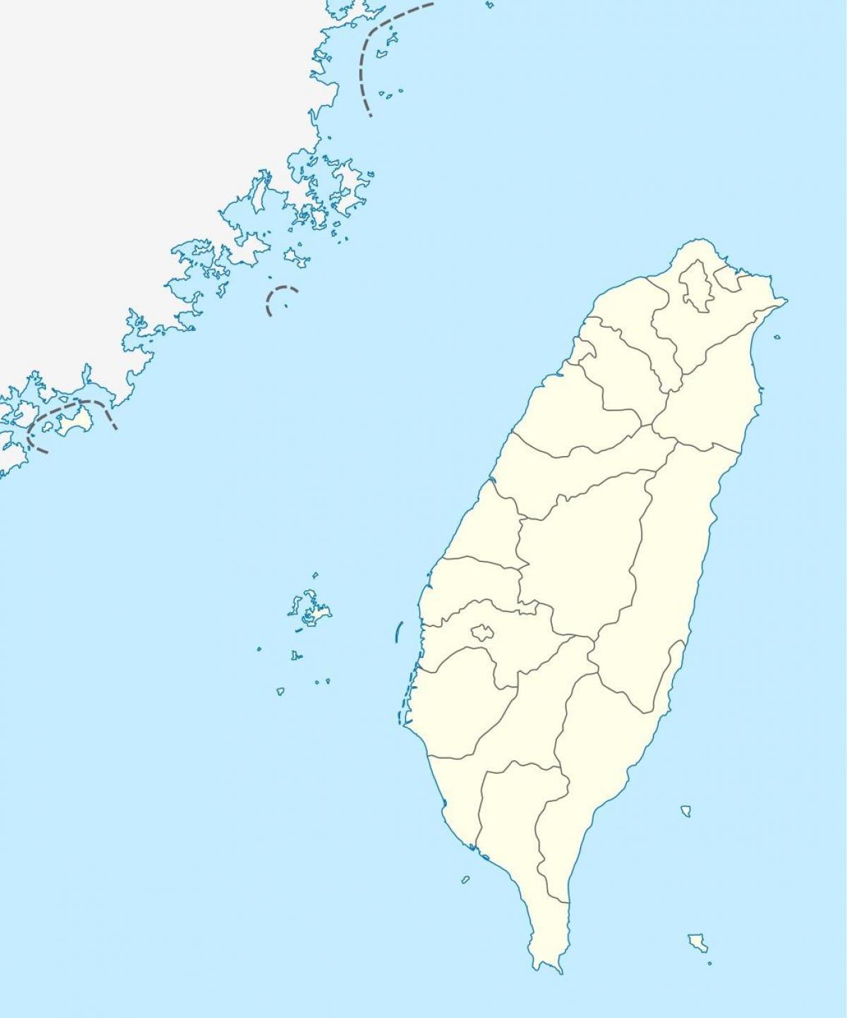 Kort over Taiwan vektor