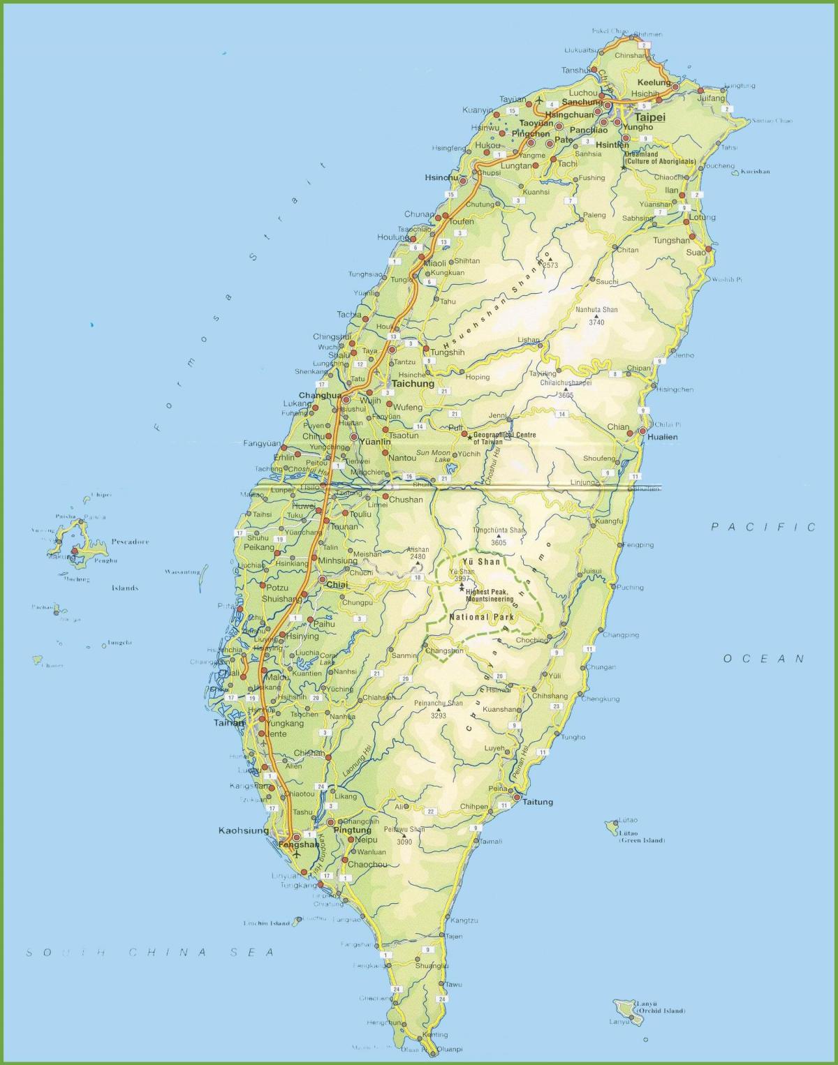 kort over Taiwan
