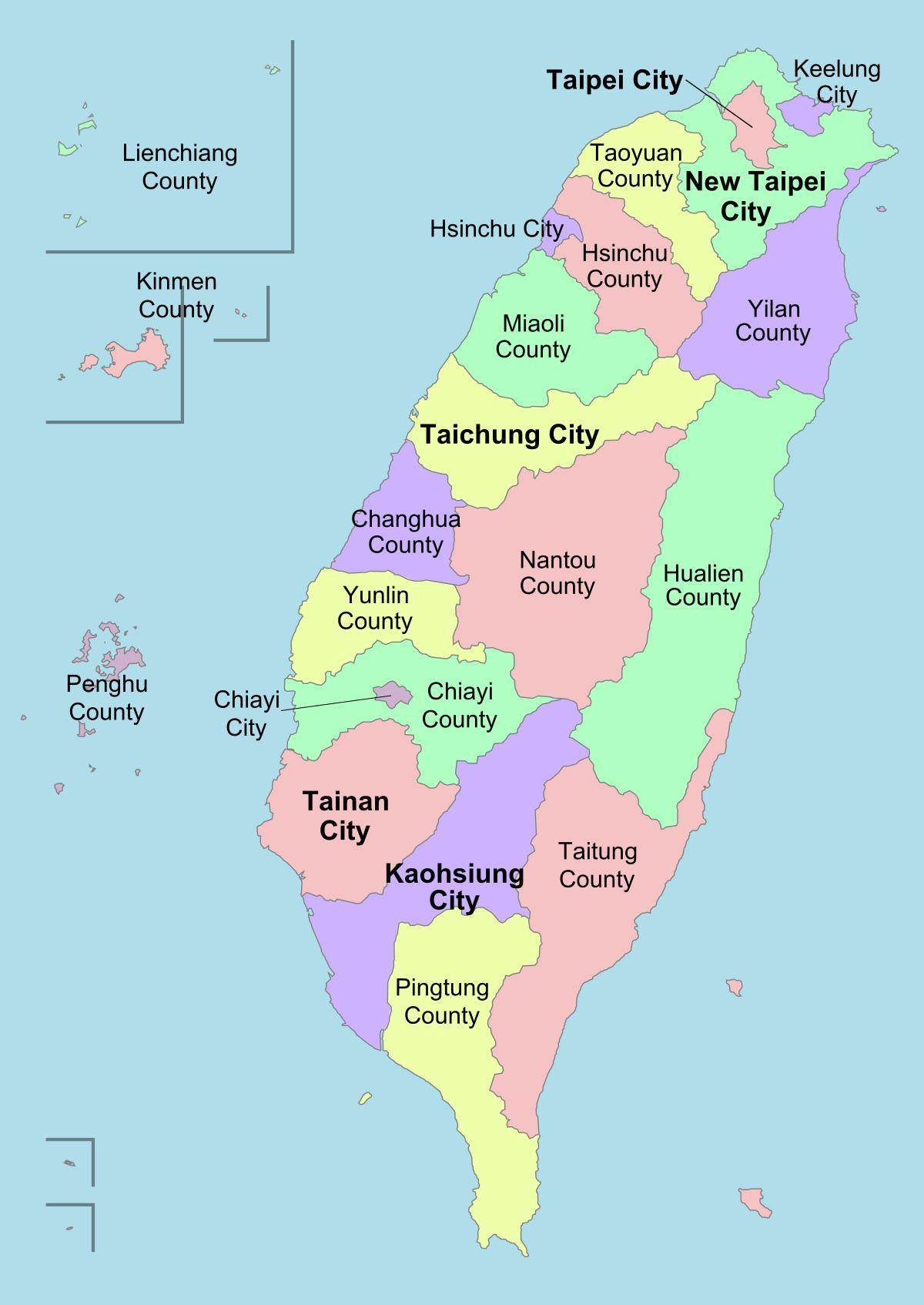 Kort over Taiwan-kvarter 
