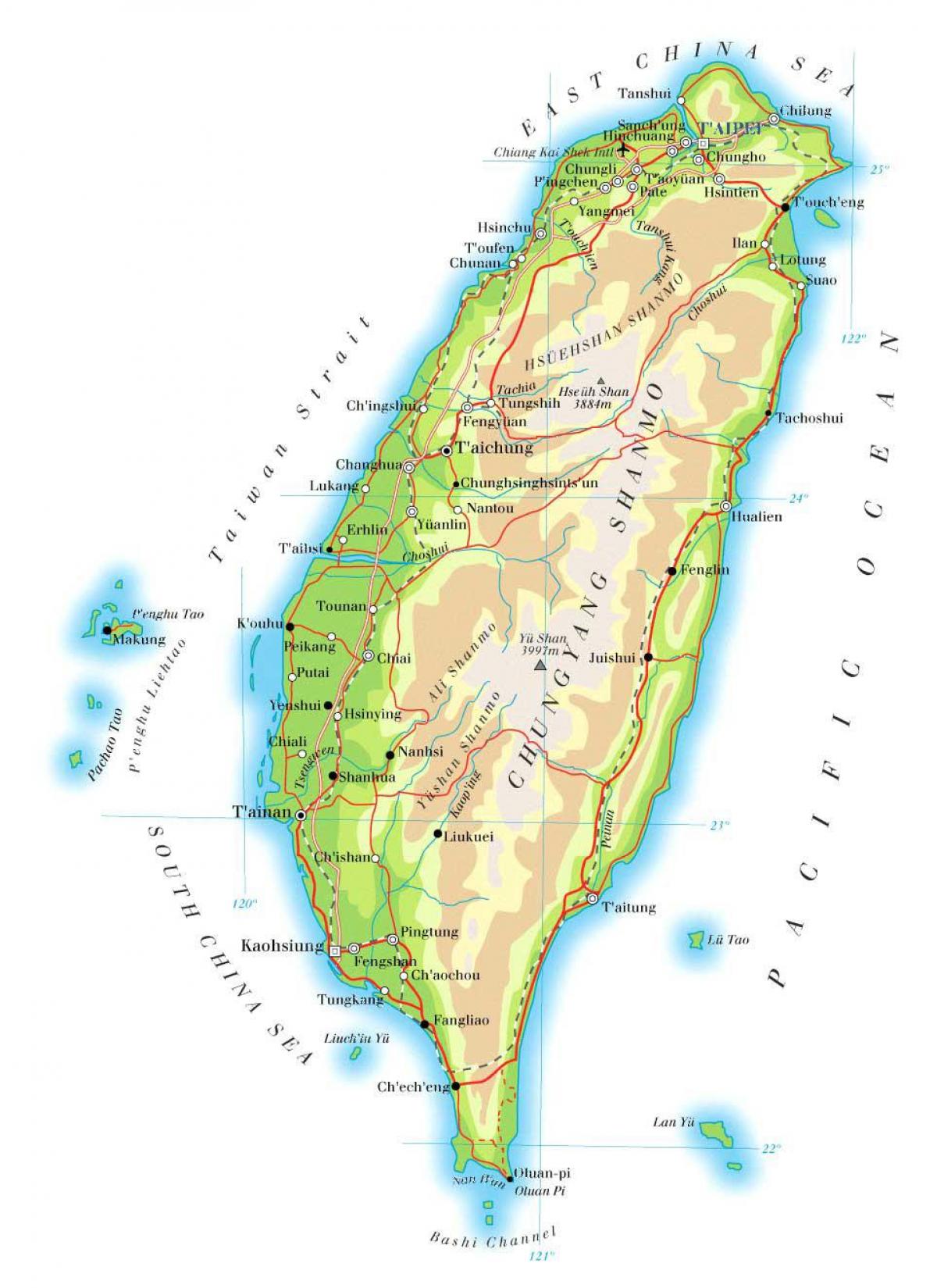 Taiwan motorvej kort