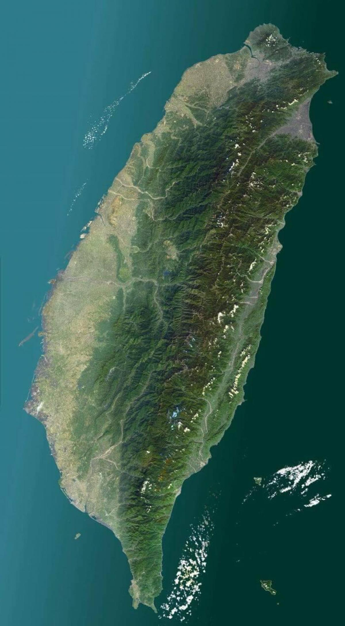 Kort over Taiwan satellit