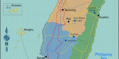 Taiwan turistattraktioner kort