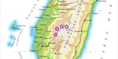 Kort over Taiwan-bjergene