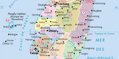 Kort over Taiwan byer
