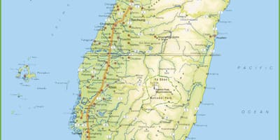 Kort over Taiwan camping