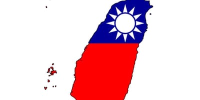 Kort over Taiwan flag