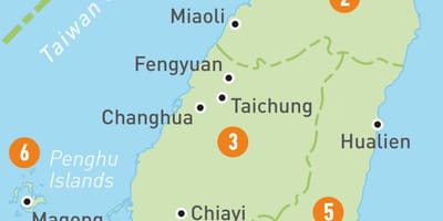 Kort over Taiwan land