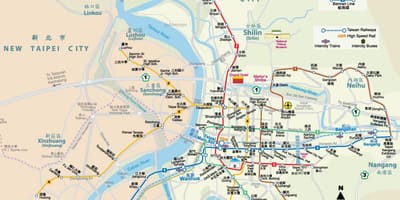 Taiwan mrt-stationen kort