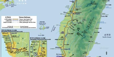 Taiwan railway administration rute kort