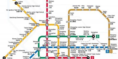 Kort over Taiwan subway