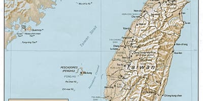 Kort over Taiwan surf 